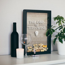 Рамка для винных пробок GoT "God of tits and wine"